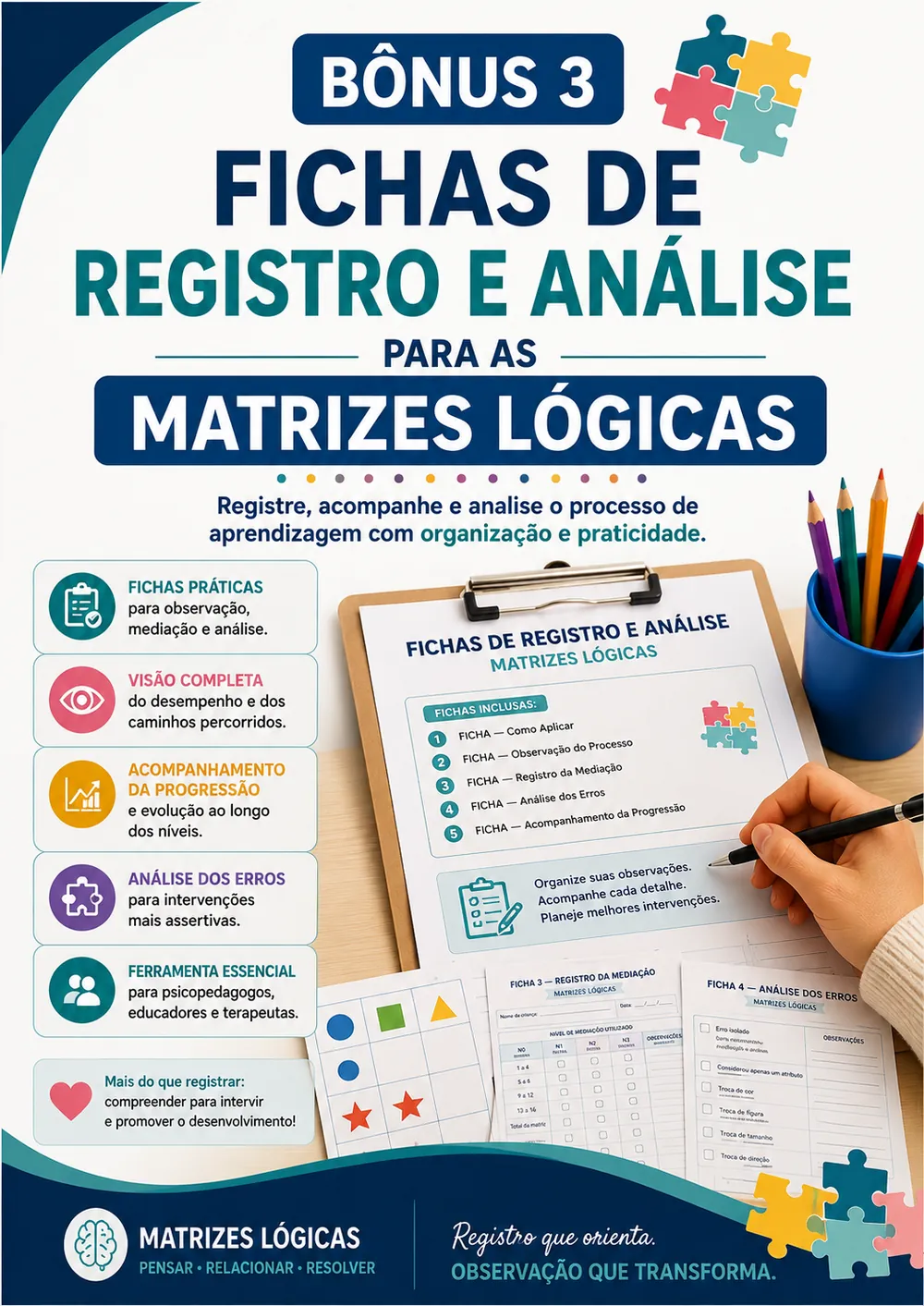 Capa do bônus 3: Fichas de Registro e Análise